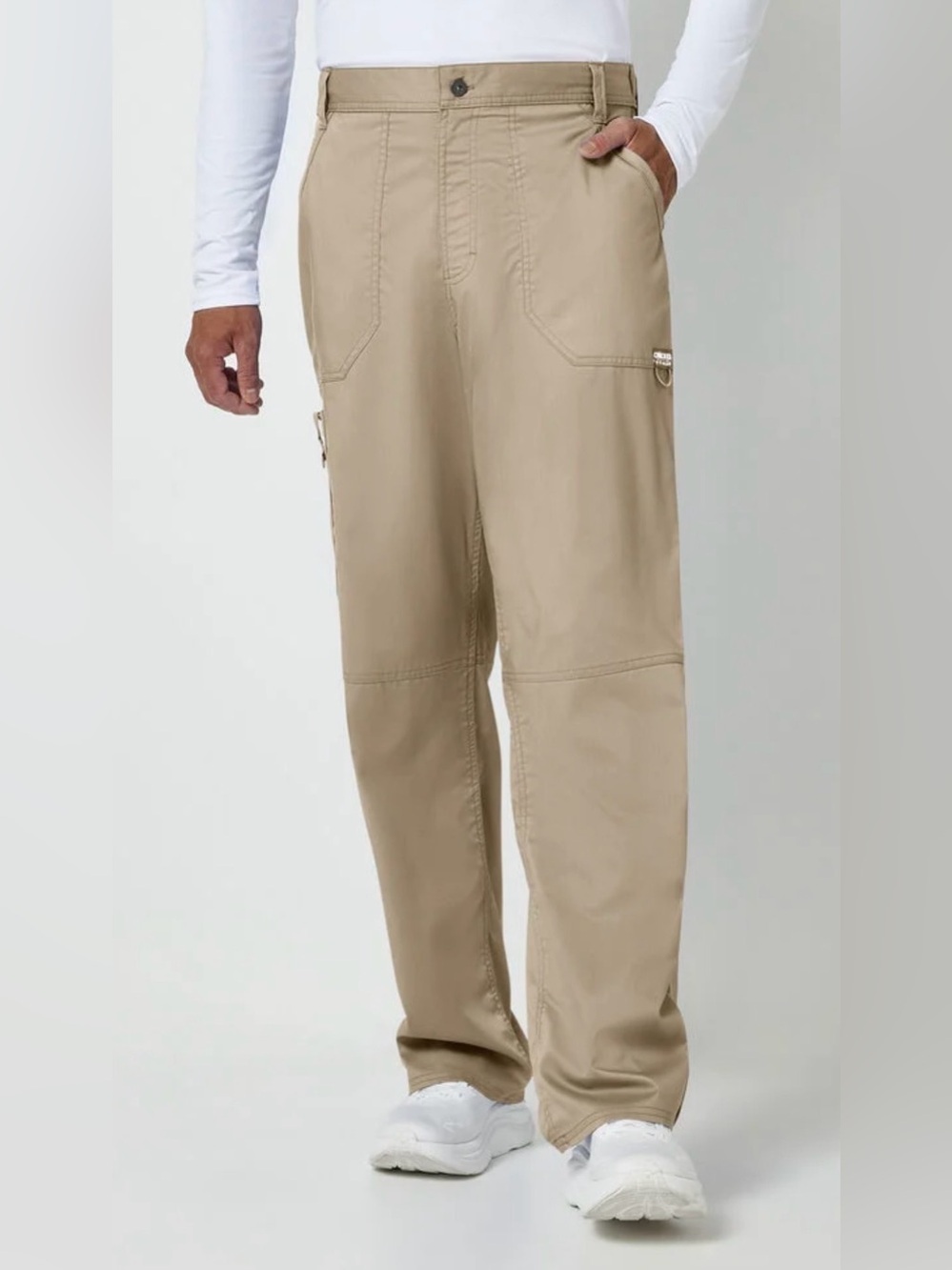 Cherokee WW Revolution MEN'S ZIP FLY CARGO SCRUB PANT in Khaki